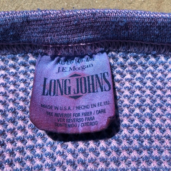 SOLD - Vintage Waffle Knit Thermal Made in USA Reworked Upcycled - Picture 3 of 8